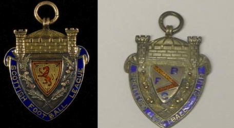 The original badge (with a similar one from the time)