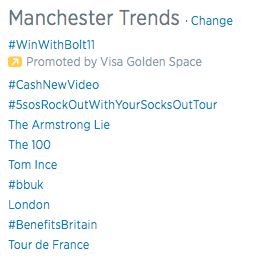 Nice to see London trending in Manchester - is it season ticket day?