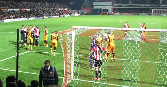 View from the terrace - Brentford prepare for a close up assault